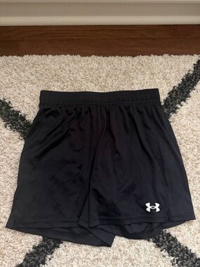 Under Armour Black Performance Training Shorts with White Logo